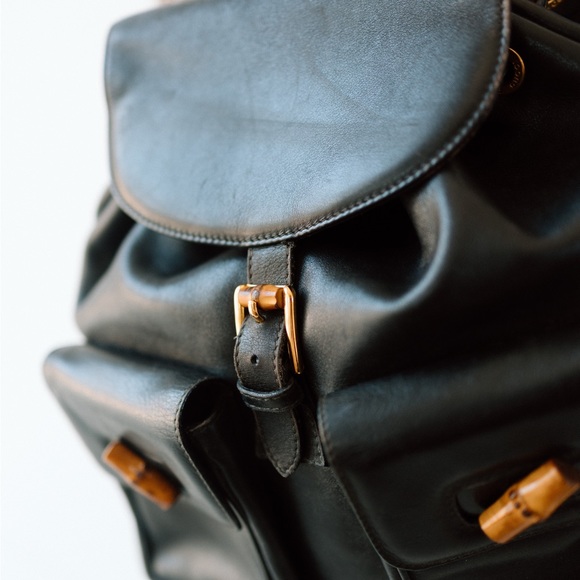 GUCCI Bamboo Leather Backpack - Picture 11 of 12